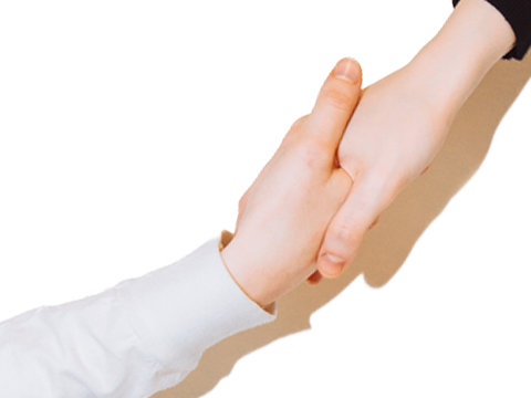 a close-up of a handshake